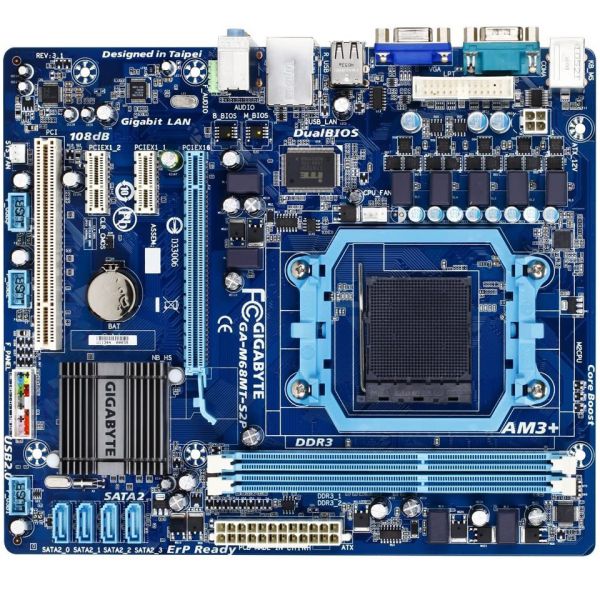 MotherBoard GIGABYTE GA-M68MT-S2P AM3 (M68MT-S2P)